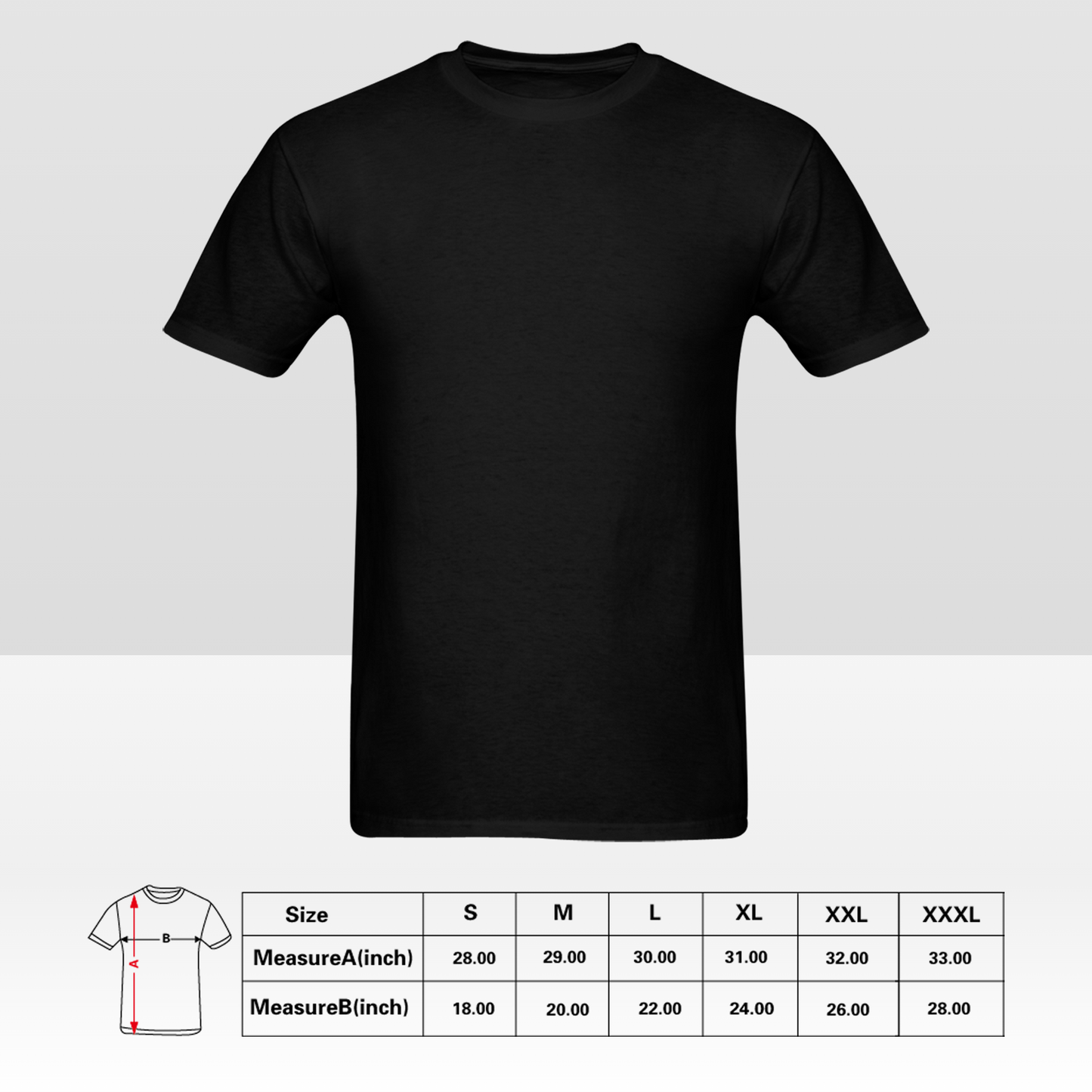 Camiseta personalizada de doble cara para hombre: diseña la parte delantera y trasera a tu gusto