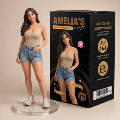 Custom 3D Photo Figurine with Display Box