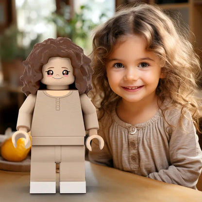 Impresión 3D de minifiguras gigantes personalizadas. Foto personalizada. Convierte tu foto en minifiguras. Regalos para tu hija. Tiempo de producción: 7 a 10 días laborables. 