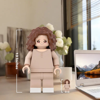 Impresión 3D de minifiguras gigantes personalizadas. Foto personalizada. Convierte tu foto en minifiguras. Regalos para tu hija. Tiempo de producción: 7 a 10 días laborables. 