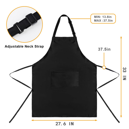 Custom Men’s Waterproof Heat Transfer Apron – Personalized Cooking Apron with Your Own Design