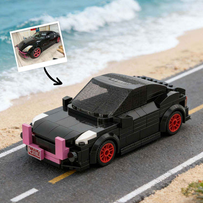 Custom Brick Car Building Set - Handcrafted Sports Car Model, Collectible Gift for Adults