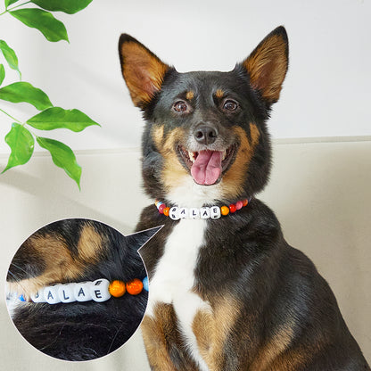 Custom Name Colorful Pet Beaded Collars 
