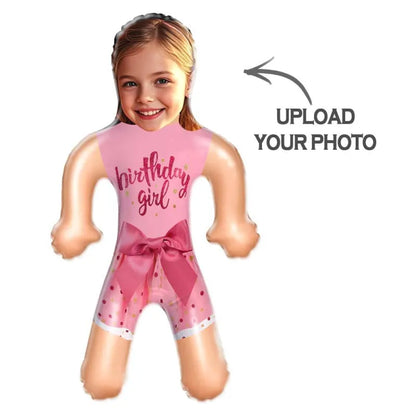 Custom Face Little Birthday Girl Blow Up Dolls Funny Inflatable Balloon Custom Air Doll for Party Favors