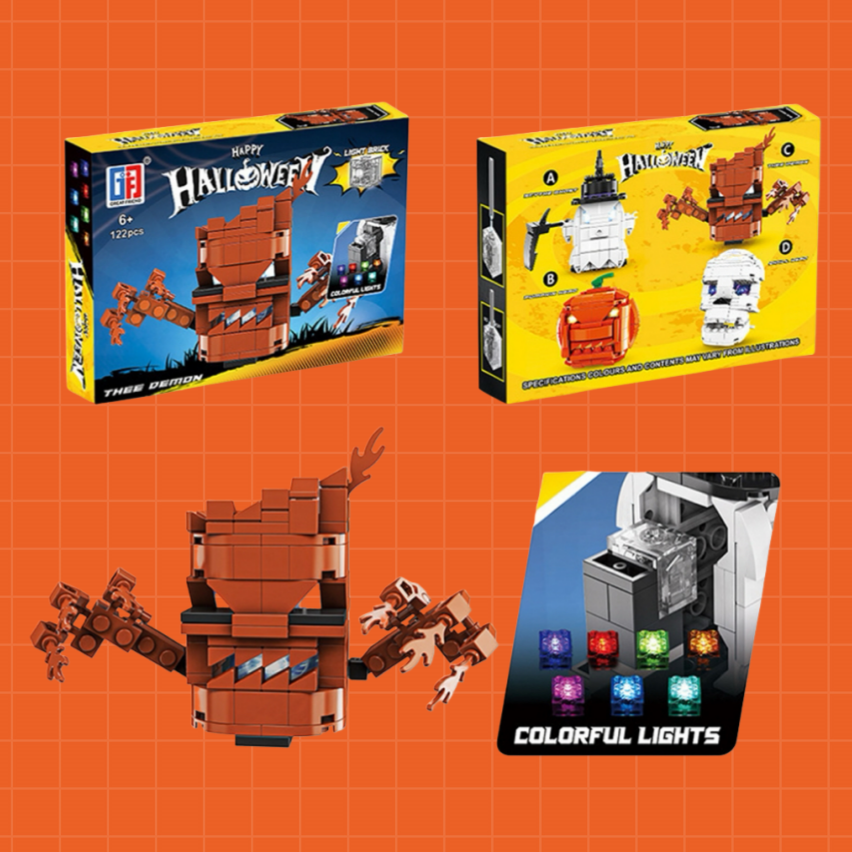 Halloween-Themed Brick Figures 