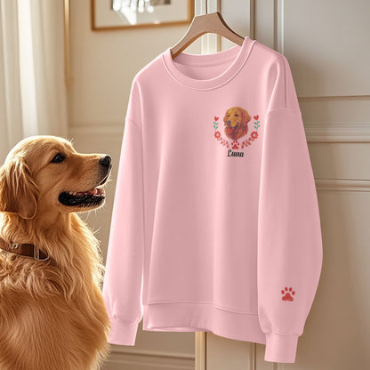 Sudadera bordada personalizada para mascotas: suéter personalizado con nombre y corona