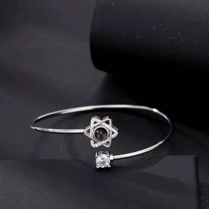 Custom Projection Bracelet Personalized Photo Bracelet Heart Jewelry Gift for Her