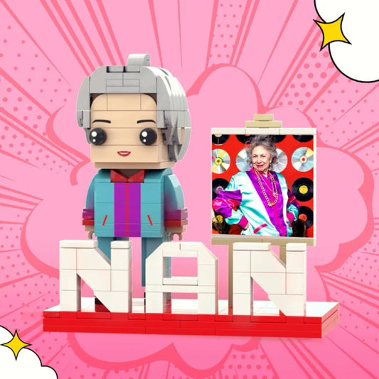 Full Body Custom NAN 1 Person Brick Figure with Photo 