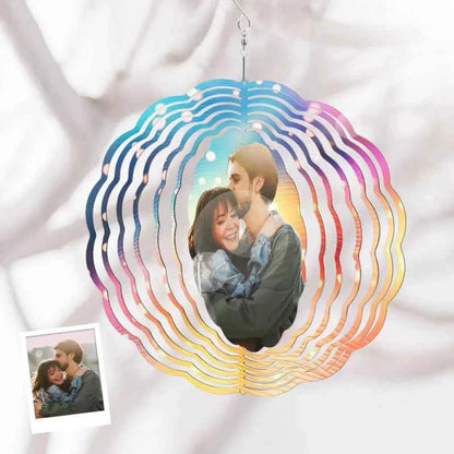 Custom Photo Wind Spinner Chime Outdoor Garden Decor 