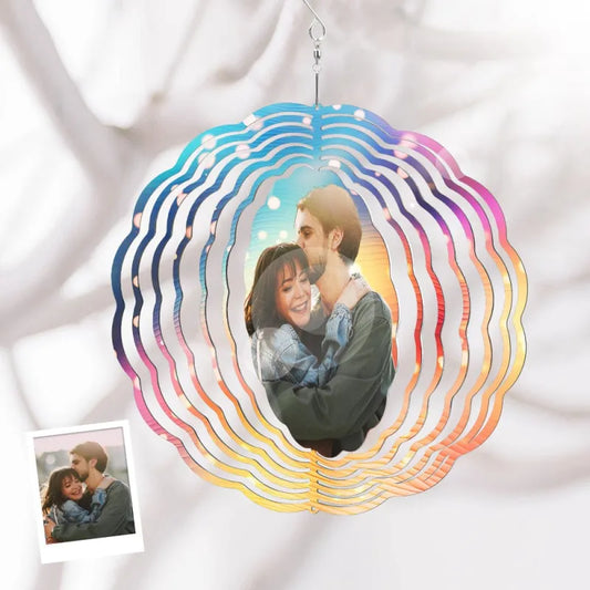 Custom Photo Wind Spinner Chime Outdoor Garden Decor 
