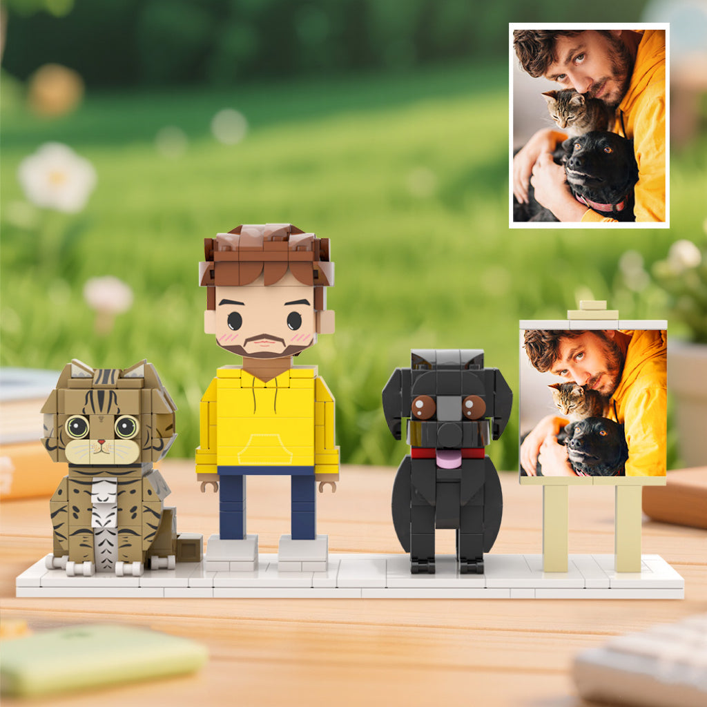 Custom Full-Body Cute Brick Figures of 1 Person