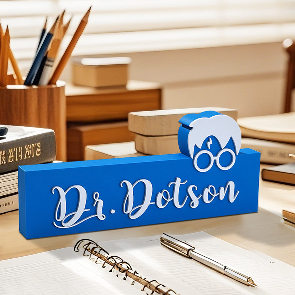 Personalized Wizard Name Sign – 3D Printed Teacher & Librarian Desk Gift