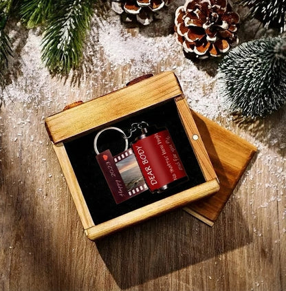 Personalized Photo Film Roll Keychain with Gift Box