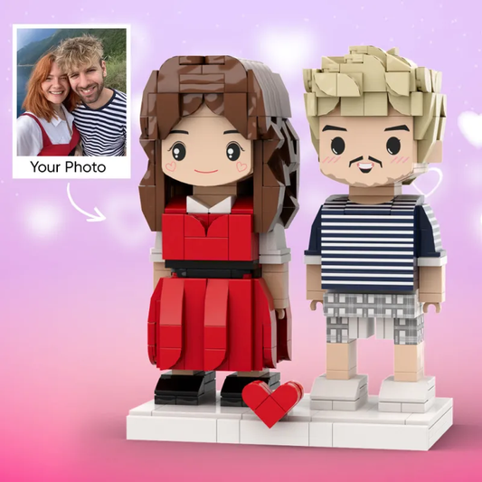 Sweet Couple Anniversary Gift Building Block Fully Body 2 People