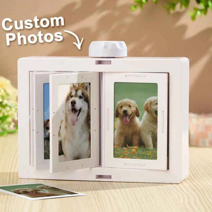 Personalized Rotating Photo Frame Carousel Custom Photo Desktop Photo Reel Flip & Spin Photo Box