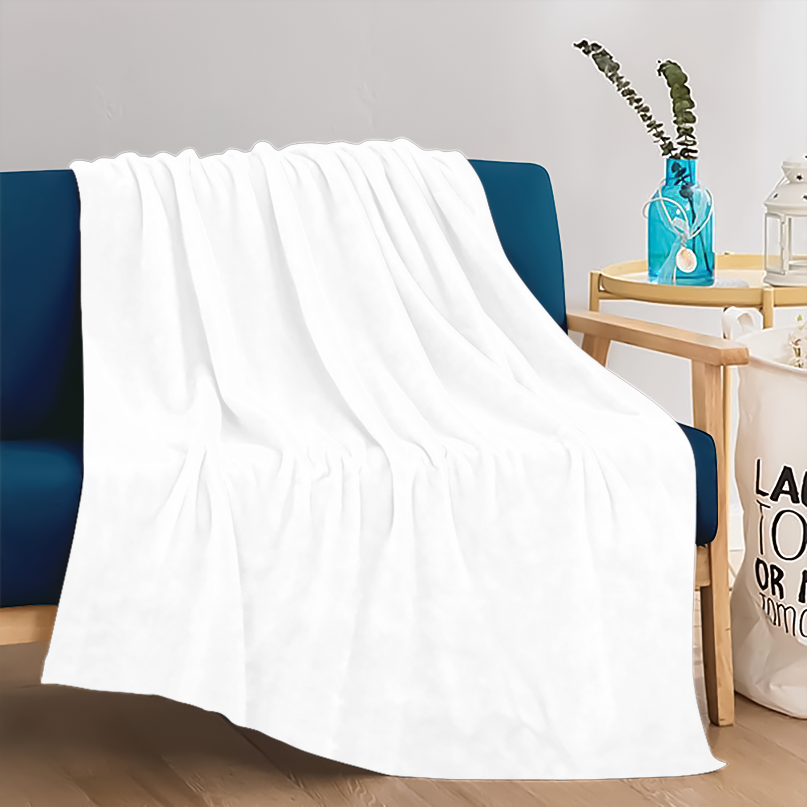 Custom Soft Flannel Blanket Personalized Photo Blanket with Name for Family Gifts