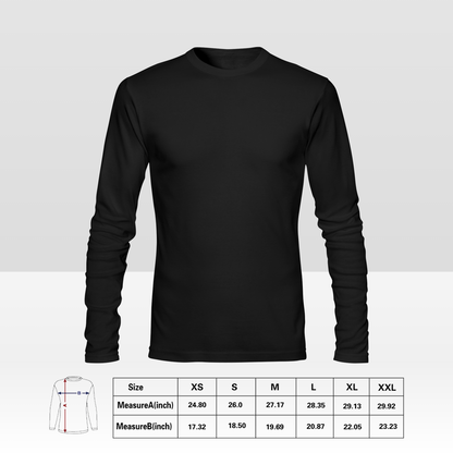 Camiseta de manga larga personalizada de doble cara para hombre con estampado completo personalizado con tu diseño