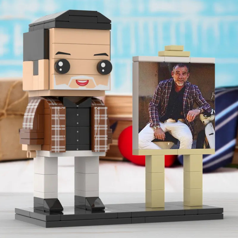 Mini Persoon Gepersonaliseerde Brick-figuur met lijst – 1 persoon | Vaderdagcadeau ...