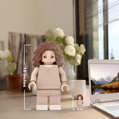 Impresión 3D de minifiguras gigantes personalizadas. Foto personalizada. Convierte tu foto en minifiguras. Regalos para tu hija. Tiempo de producción: 7 a 10 días laborables. 