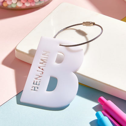 Personalized Acrylic Name Tag – Custom Backpack & Luggage Tag Back to School