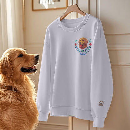 Sudadera bordada personalizada para mascotas: suéter personalizado con nombre y corona