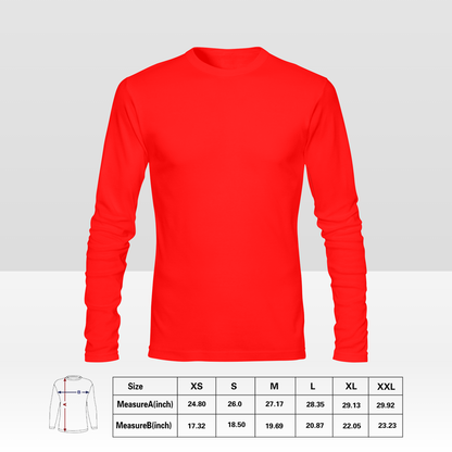 Camiseta de manga larga personalizada de doble cara para hombre con estampado completo personalizado con tu diseño
