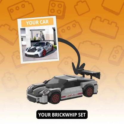 Custom Photo Car Brick Figure Set with Car Model & Personalized License Plate