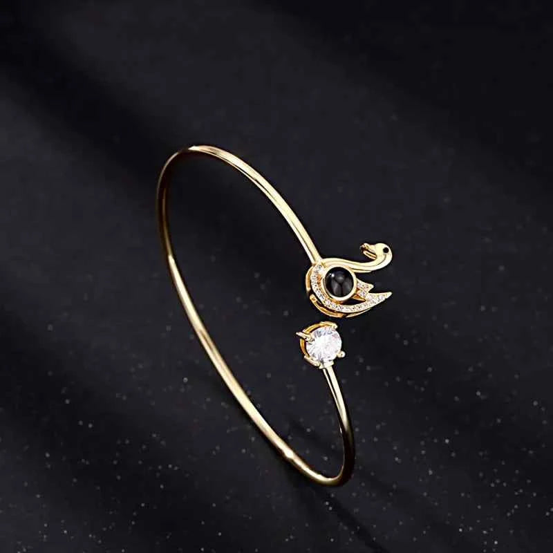 Custom Projection Bracelet Personalized Photo Bracelet Heart Jewelry Gift for Her