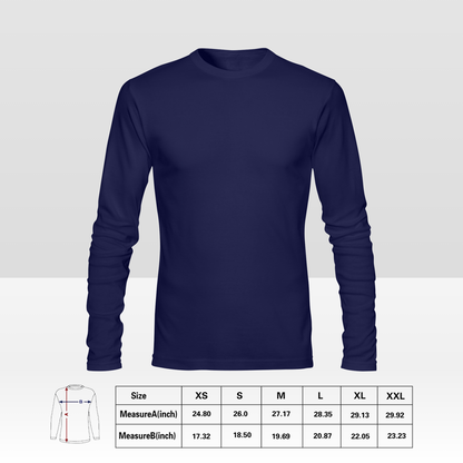 Camiseta de manga larga personalizada de doble cara para hombre con estampado completo personalizado con tu diseño