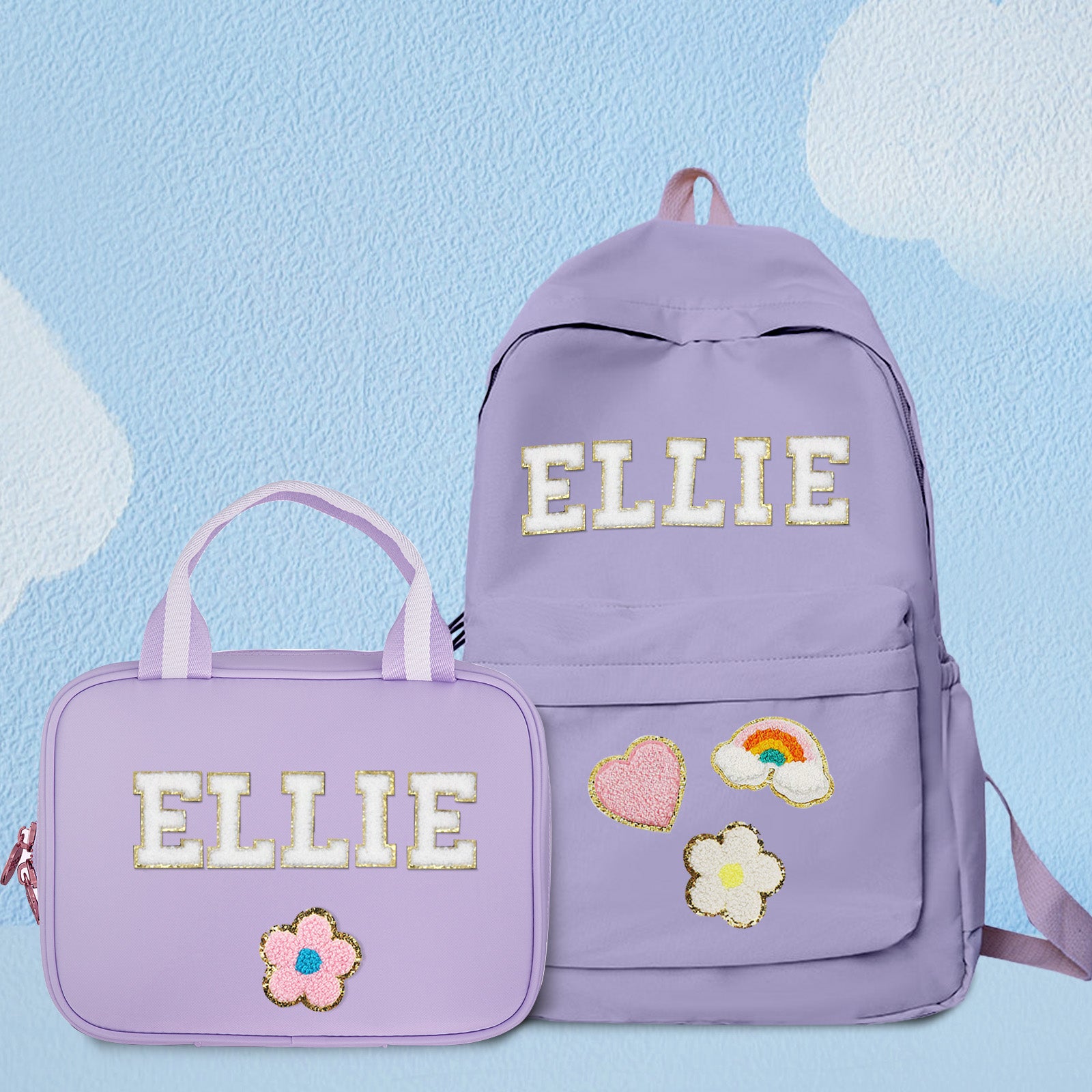 MadeMine personalized kids' backpack with custom name design, colorful school bag perfect for back-to-school or everyday use.