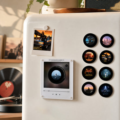 Custom Mini Vinyl Record Player with 9 Magnetic Discs, Personalized Music Gift for Couples, Anniversary Memories (Production time 1-2 weeks)