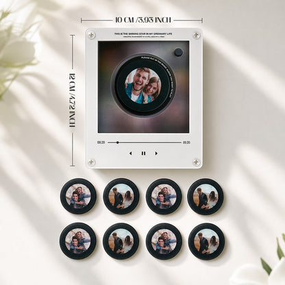 Custom Mini Vinyl Record Player with 9 Magnetic Discs, Personalized Music Gift for Couples, Anniversary Memories (Production time 1-2 weeks)