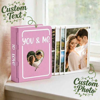 Custom Photo Album with 3D Printing Photo Books with Custom Covers and Spines Expandable Design