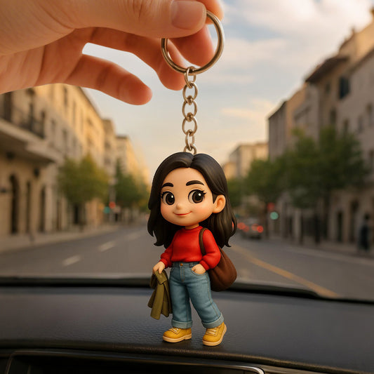 Custom 3D Mini Figure Keychain Figure from Your Photo 