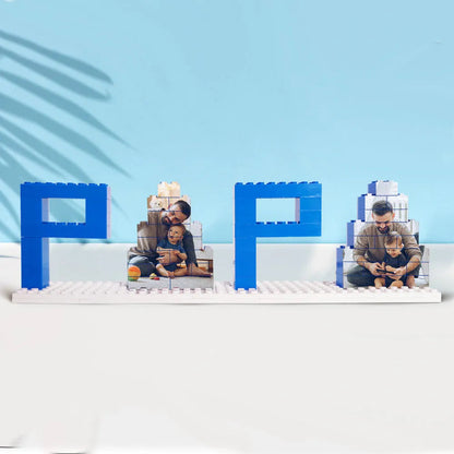 Personalized Dad & Papa Photo Brick Puzzle — Custom Father's Day Gift