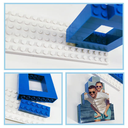 Personalized Dad & Papa Photo Brick Puzzle — Custom Father's Day Gift