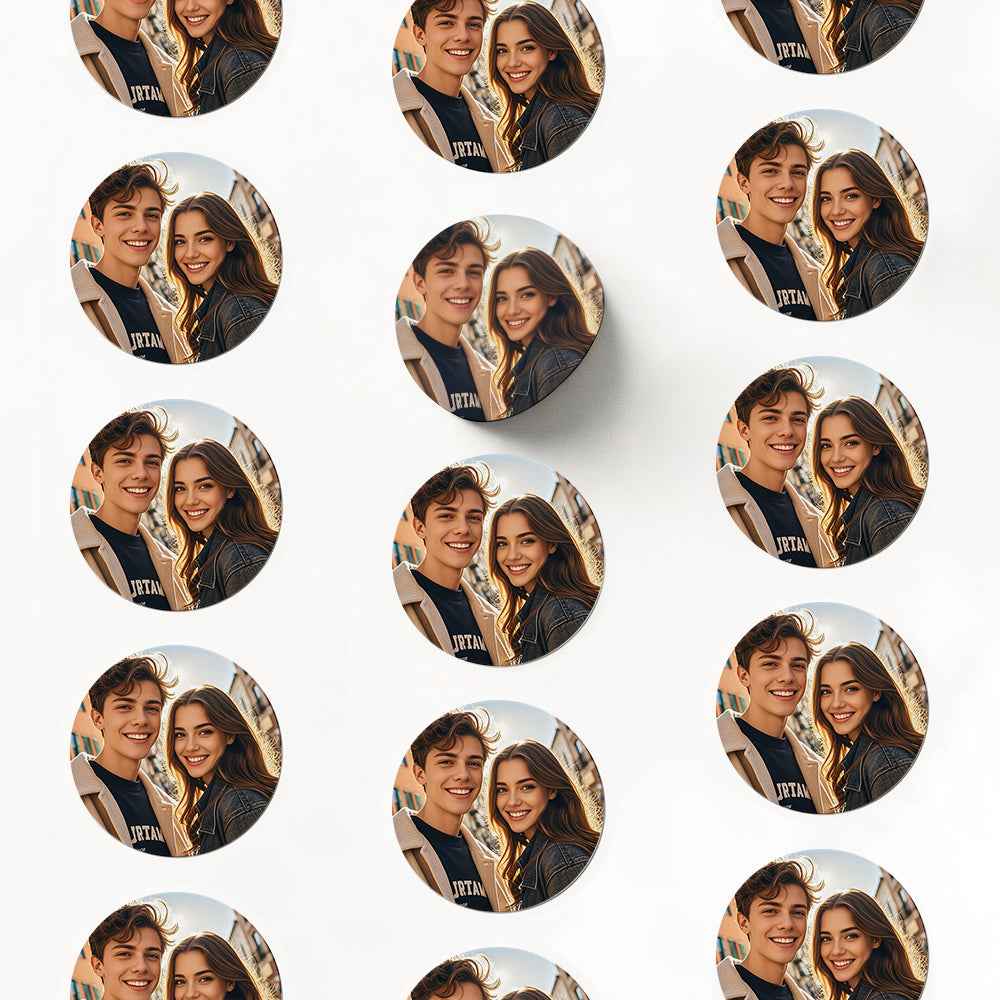 Set of 15 custom photo tag stickers