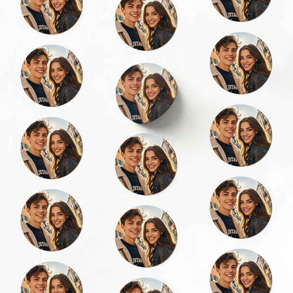 Set of 15 custom photo tag stickers