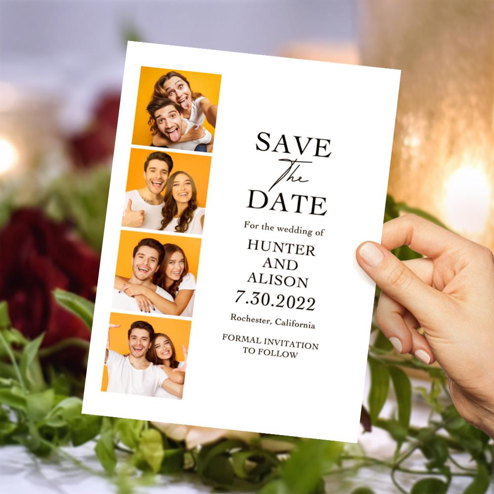 Custom Save the Date Cards – Personalized Wedding Photo Cards | Unique Announcement Gift