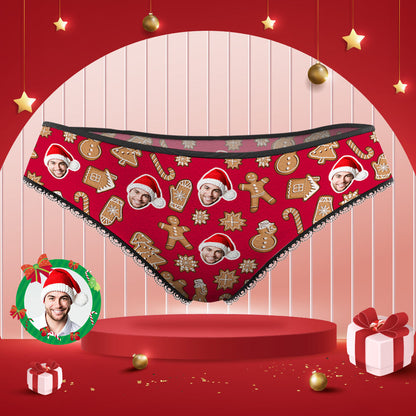Custom Face Panties Personalised Christmas Cookies Style