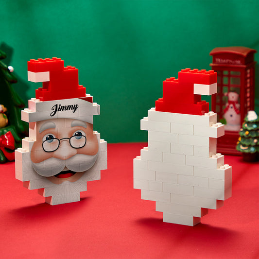 Gepersonaliseerde Kerstman Bouwstenen Kerstblok Baksteen Puzzels
