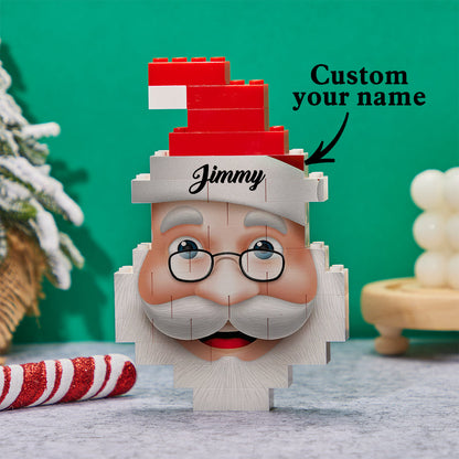 Gepersonaliseerde Kerstman Bouwstenen Kerstblok Baksteen Puzzels