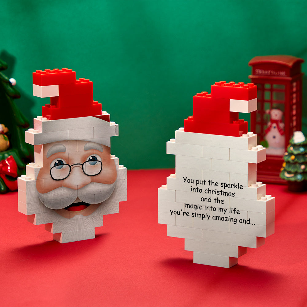 Gepersonaliseerde Kerstman Bouwstenen Kerstblok Baksteen Puzzels