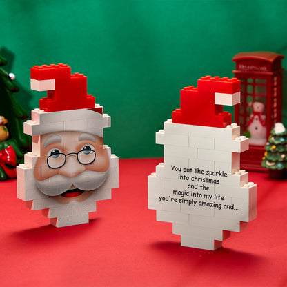 Gepersonaliseerde Kerstman Bouwstenen Kerstblok Baksteen Puzzels
