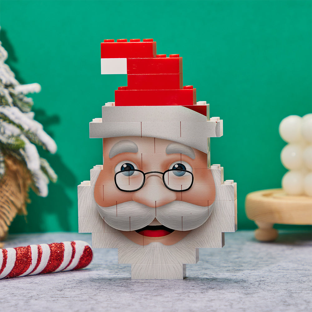 Kerst Kerstman Bouwstenen Gepersonaliseerde Fotosteen Puzzels