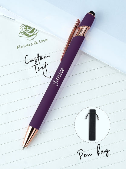 Custom Name Multifunction Ballpoint Pen with Drawstring Pouch Back to School Gift Birthday Gift Teacher