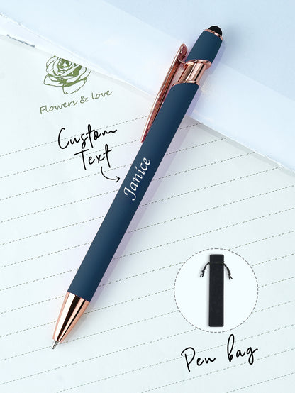 Custom Name Multifunction Ballpoint Pen with Drawstring Pouch Back to School Gift Birthday Gift Teacher