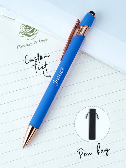 Custom Name Multifunction Ballpoint Pen with Drawstring Pouch Back to School Gift Birthday Gift Teacher