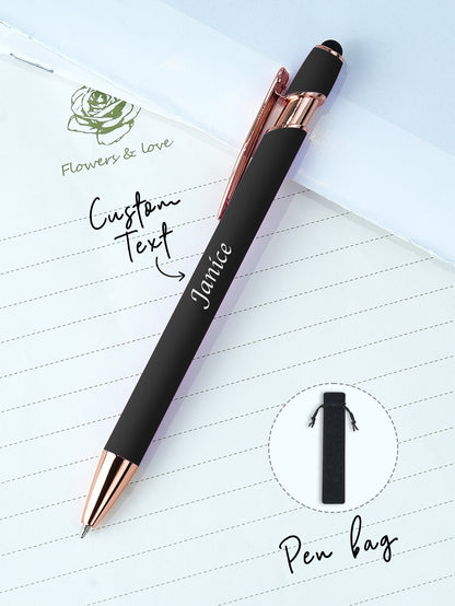 Custom Name Multifunction Ballpoint Pen with Drawstring Pouch Back to School Gift Birthday Gift Teacher