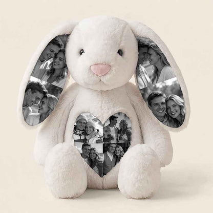 Custom Ears & Belly  Custom Photo Bunny Plush  For Couples Anniversary Gifts (Production time : 15 working days)
